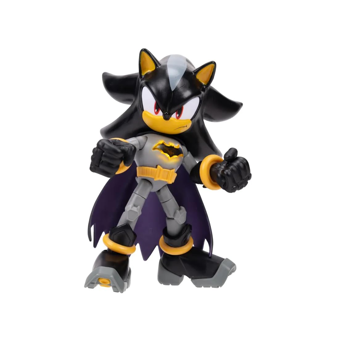 DC x Sonic – Multipack de Figuras de acción, Licencia Oficial Jakks Pacific, Incluye Figuras de 13 cm Sonic, Silver y Shadow, más Figura de 18 cm Darkseid; Shadow como Batman con luz integrada