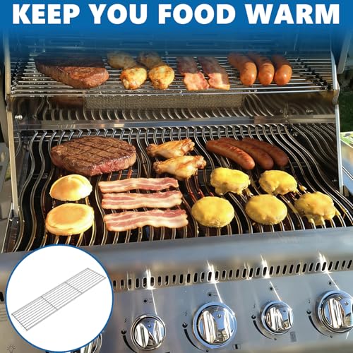Image of SafBbcue N520-0023 Warming Rack for Napoleon LEX 485, Warming Rack Grill Replacement Parts for Napoleon Upper Rack Bilex485 Mirage 485 Series BIM485 BIM485RB, Napoleon BBQ Grill Accessories