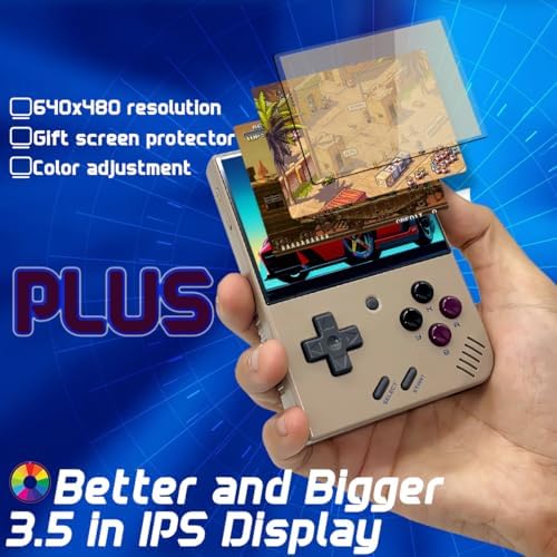 Mini Plus OnionOS Handheld Game Console 3.5-inch 640*480 Screen 3000mAh Mini+ with Portable Case Retro Gray — view 2
