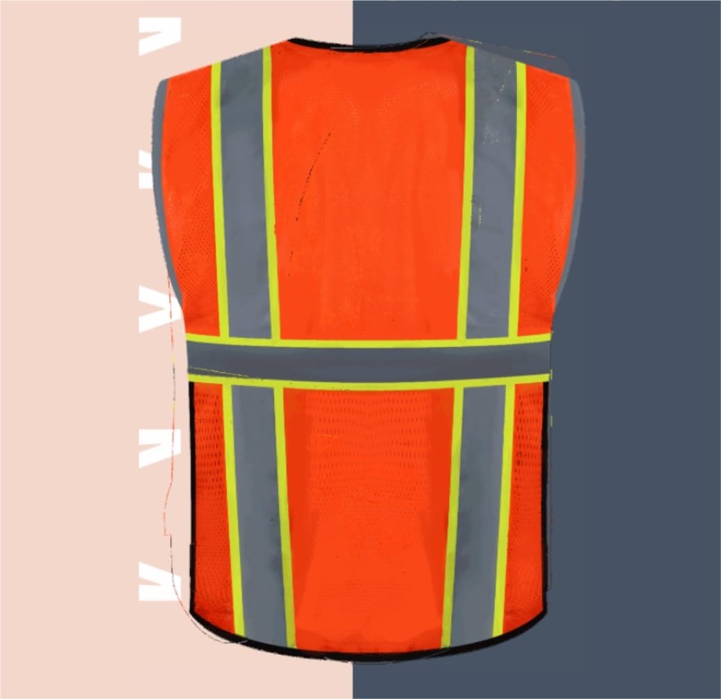 Reflectante Chaleco De Seguridad Reflectante Malla Tráfico For Obra Construcción Chaleco