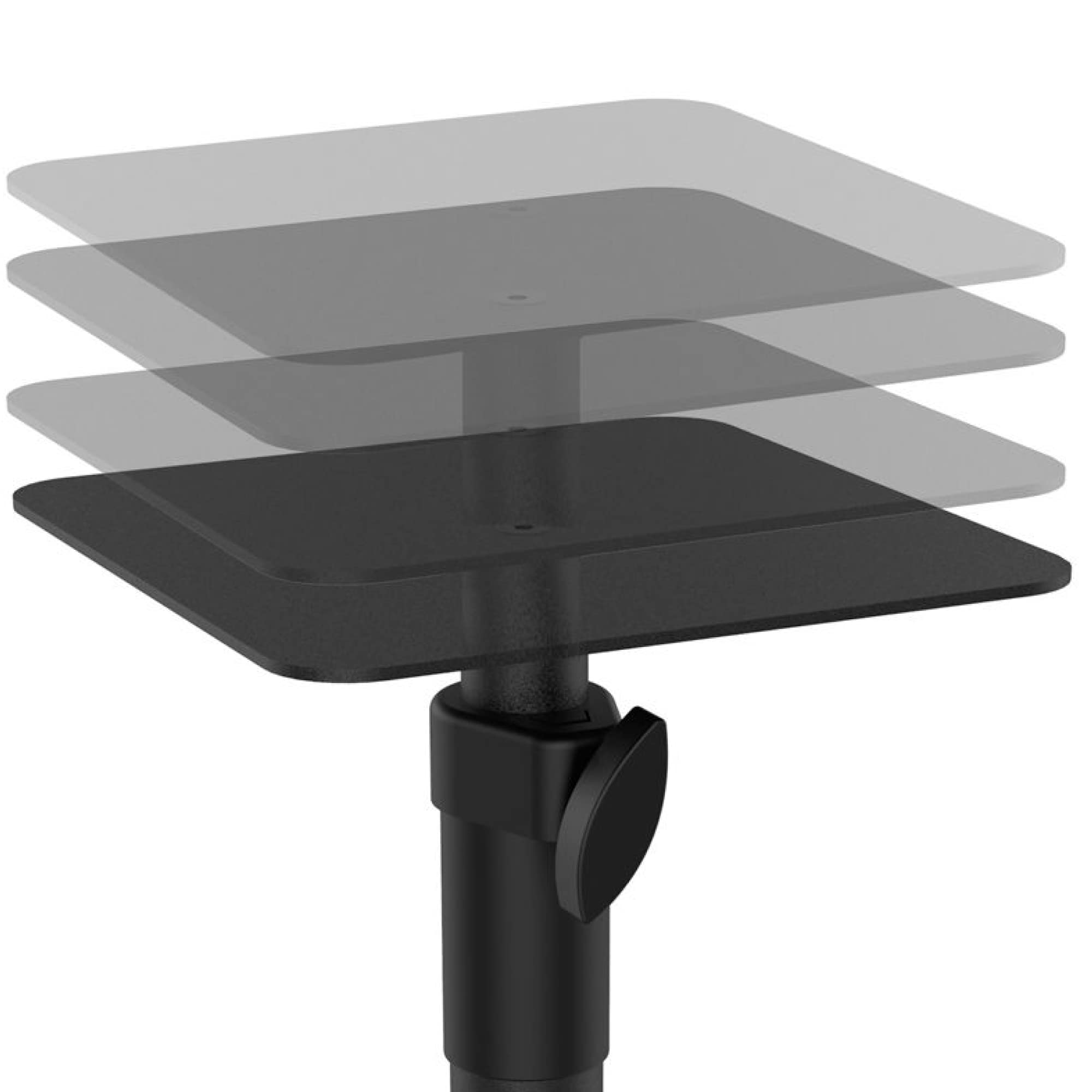 Audibax Neo STM-20 - Supporto da Tavolo per Altoparlanti - Supporto per Monitor da Studio - Altezza Regolabile da 30 a 37 cm - Robusta Base in Acciaio - Compatibilità Universale con Altoparlanti HiFi
