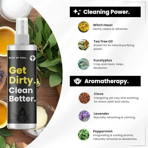 Image of Yoga Mat Cleaner Spray - Spa-Like Scent | Eco-Friendly Formula | Neutralizes Sweat & Odor | Helps Protect Your Mat | 8 oz | Plant-Based, Made in USA | Body By Yoga