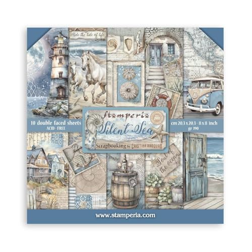 Stamperia - Scrapbook Paper Pad for Scrapbooking, Albums, Card Making, Bullet Journalling and More, Acid Free, Double-Sided, Perfect for Hobbies, Crafts, and...