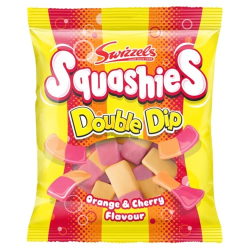 Swizzels Squashies Double Dip Naranja y Cereza 120g miniatura 1