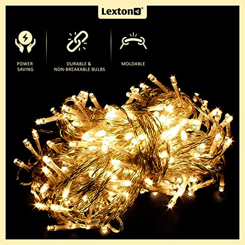 Image of Lexton 10 Meter Decorative LED String Light Plug Sourced |for Indoor & Outdoor Decorations (Warm White, Pack of 1)