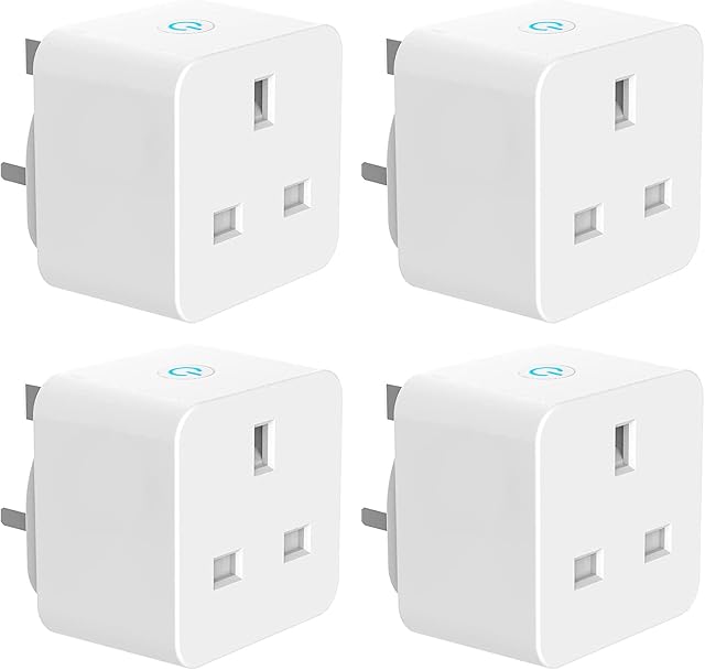ANTELA Smart Plug with Energy Monitoring, WiFi Plug Work with Alexa, Google Home, Smart Life Wireless Remote Voice Control and Timer Function, No Hub Required 2.4Ghz ONLY (4 Packs)