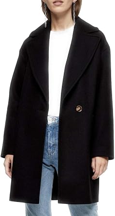 Womens Topshop Carly Coat, Size 4 US fits Like 0-2 - Yellow