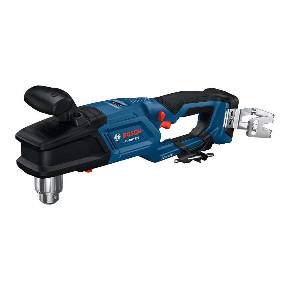BOSCH GRD18V-127 18V High Torque Right Angle Drill ½ In. Bare Tool - Brushless Motor, Dual KickBack Control, Two Speed Settings, Lightweight Design (