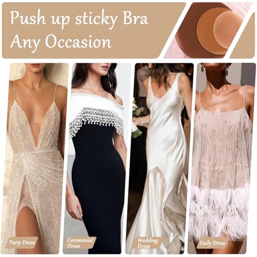Image of Nipple Covers for Women Pasties Nipple Covers with Lift Sticky Adhesive Reusable Silicone Nipple Pasties