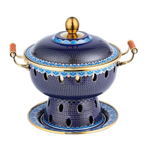 Olla Caliente China Clásica de Cobre Cloisonné para Cocina miniatura 1
