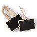 AUSTOR 14 Pcs Mini Chalkboards Signs Hanging Rectangle Chalkboards Double Sided Blackboard Message Board Hanging Signs for Weddings, Kids Crafts
