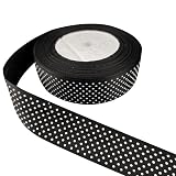 (25 yards / lot) Ribbons de la série de ruban en satin imprimés de petits points for les projets de couture des embellissements d'invitation de cadeau et tous les projets d'artisanat décorer Dentelle