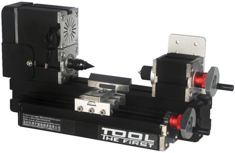 DIY All Metal 8 in 1 Mini Lathe with Wire Sawing Machine,Wood Lathe,Metal Lathe,Miller,Driler,Sander,Hand Held Machine Tool 60W