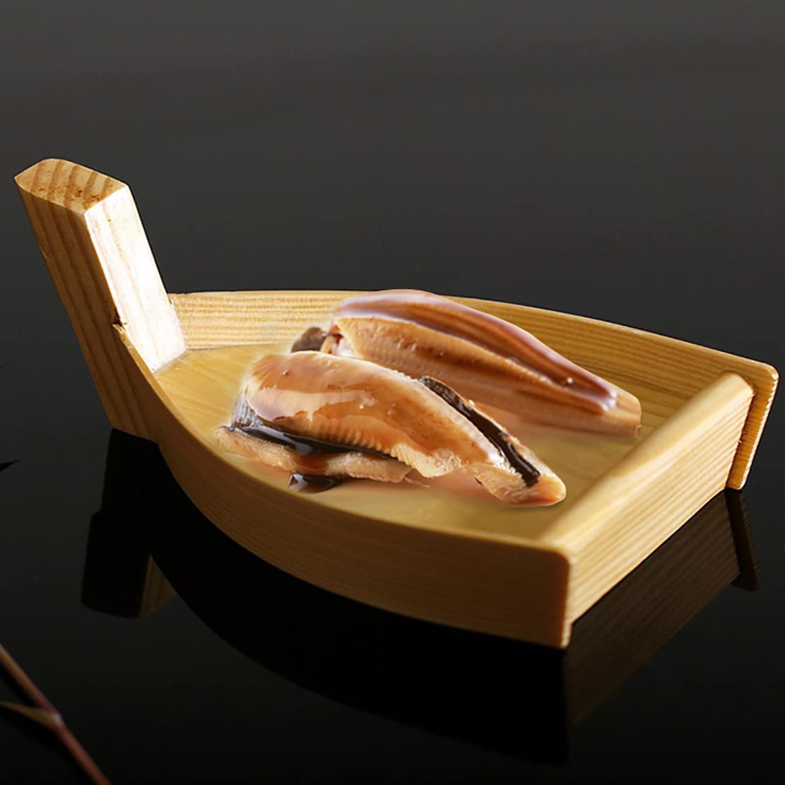 木製舟形の器　刺身　姿造り　寿司　舟盛り　10個 Amazon.co.jp: お寿司 盛器 和食器 寿司ボート 舟型 刺身盛り皿 川舟