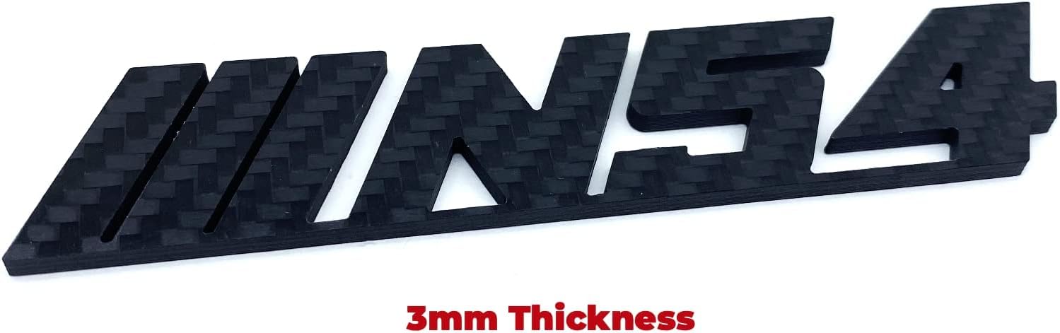 N54 Carbon Fiber Trunk Lid Emblem Logo Badge Compatible with BMW E92 E90 E93 335i 135i 535i 3 Series (Gloss Carbon Fiber)