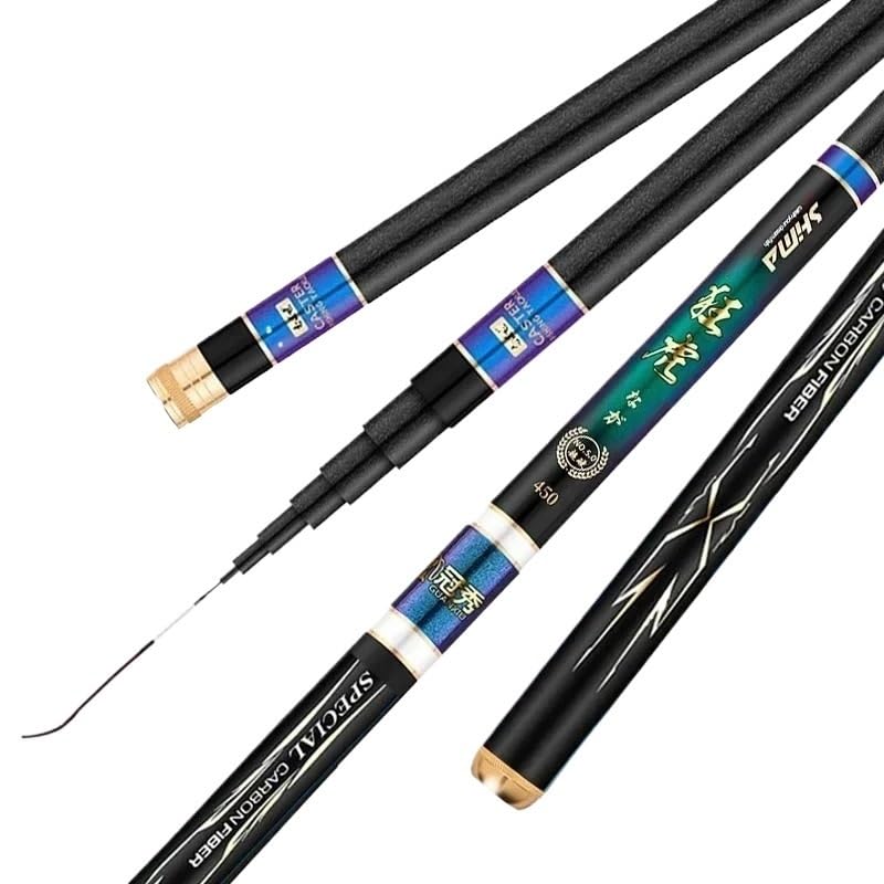 Canna da Pesca in Carbonio a Mano in Fibra Dura Super Leggera | Asta telescopica for flusso 3,6 M/4,5 M/5,4 M/6,30 M/7,2 M/8 M/9 M