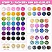 6mm Glass Beads for Bracelets, 2700pcs 70 Colors Crackle Glass Beads for Jewelry Making, Funtopia Round Crystal Beads for DIY Necklace Crafts with Spacer Beads, Solid and Floral Colors