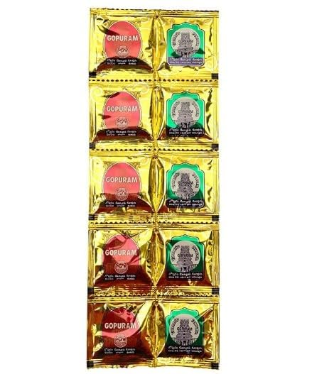 evasavamba YVSGopuram Thamboolam Pack | Combi of Turmeric (Manjal) & Kumkum Powder | Gift Pack (Turmeric (50) + Kumkum (50))-picture-53