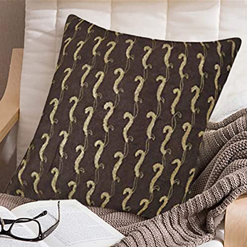 Image of SAJAVAT HOME CV120 Embroidery Cushion Cover (Pack of 1) 18x18 INCHES /45x45 cm Multicolour (Umber Brown, Suede)