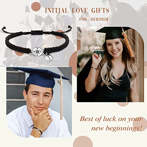 Graduation Gifts for Her 2025, 2025 Graduation Gifts High School College Graduation Gifts for Teen Girls 5th 8th Grade Masters Degree Grads Initial Bracelets for Women Letter A-Z Charm Bracelet Daughter Niece Granddaughter Girlfriend Jewelry