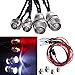 GoHobby RC Car Lights 4LEDs Headlights Taillight Kit Compatible with Traxxas HSP Tamiya Redcat RC4WD Axial SCX10 RC Car Truck Crawler Drift On Road Touring Cars (2 Red +2 White)