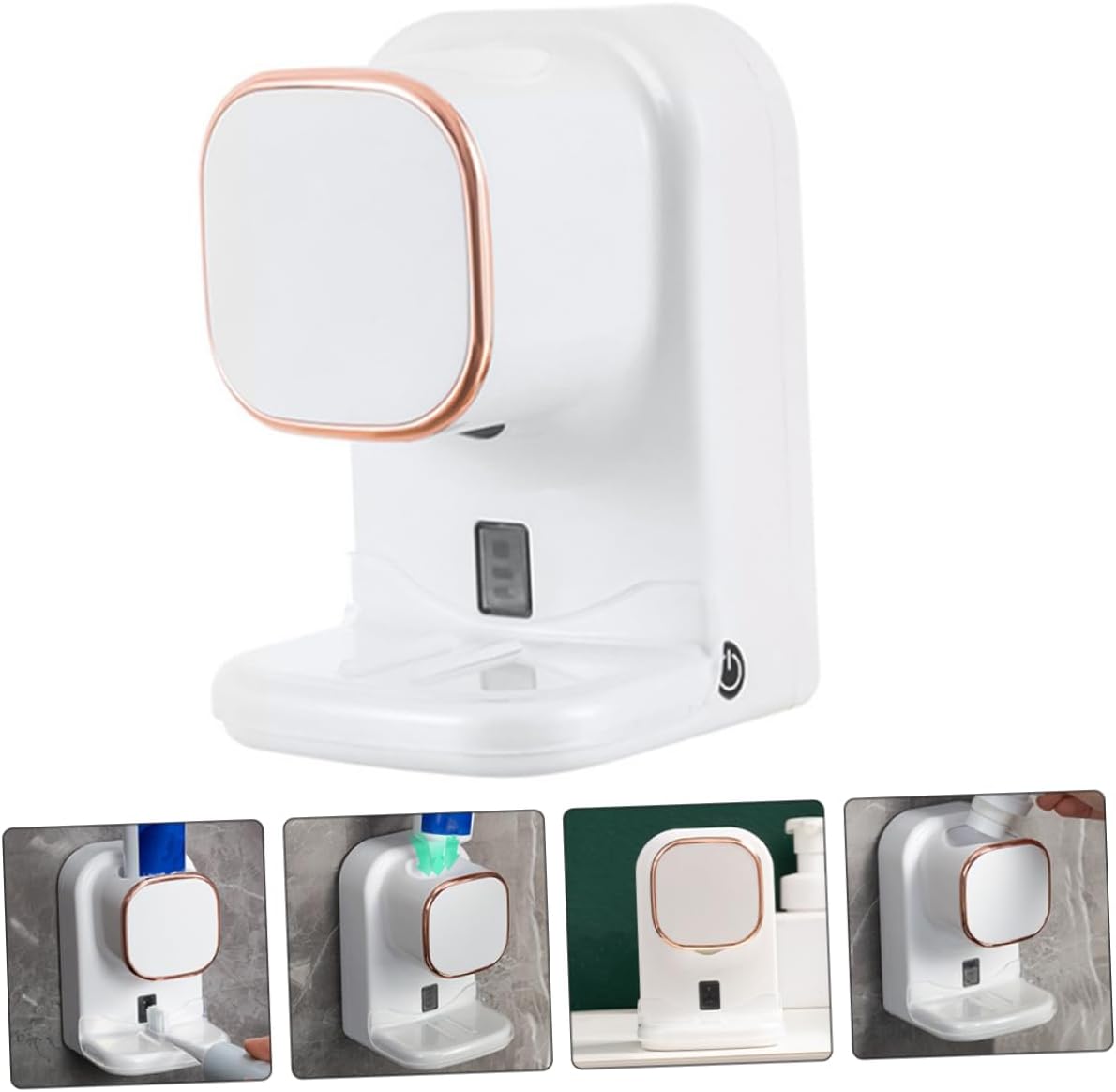 Toothpaste Holder Electric Squeezer Wall-Mounted Easy Operation No Mess Compact Design