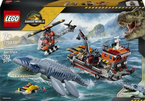 LEGO Jurassic World L’Attaque du Bateau par Le mosasaure 77983