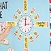 Eureka 'Telling Time' Bulletin Board Analog Clock Practice, 4pc, 17'' W x 24'' L, Model Number: 847423-AWZM