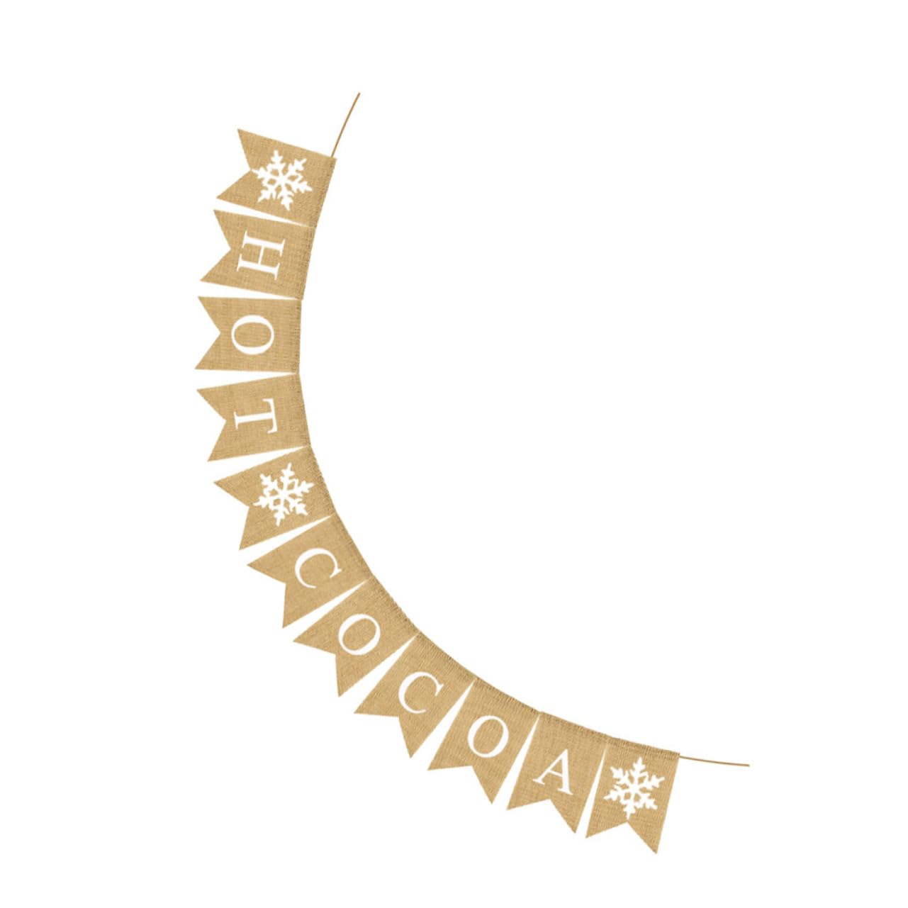 MAGICLULU 3pezzi Festone Natalizio Retro Juta con Stampa Letteraria Bandierine Forma di Ghiacciolo e Fiocco per Decorazione di Feste di Natale e Ambienti Festivi