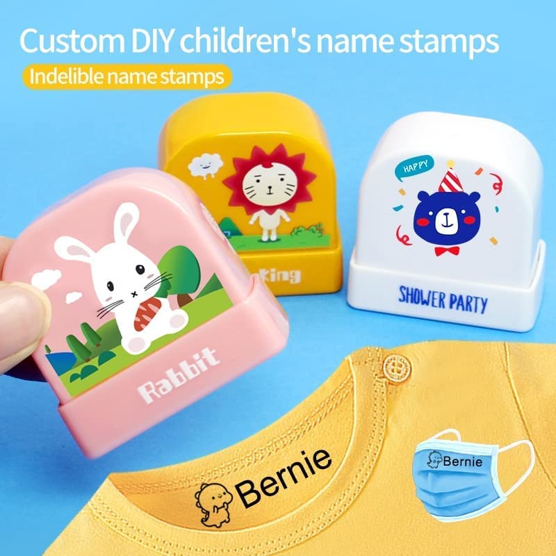 BZ007 School Uniform Name Labels - Waterproof Dinosaur Stamp (1000 Times)