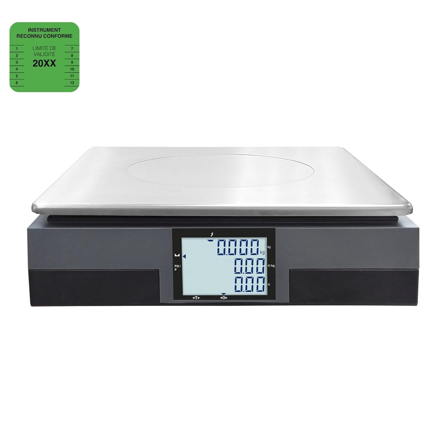 Balance Poids Prix ZFOX - Double Écran LCD - Plateau Inox - Économie d’Énergie - Tare Manuelle