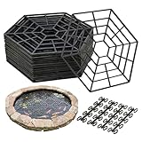 GEEZY Floating Pond Protector, Pack of 20 (31 x 27 cm) - Hexagonal Cover Grids for Water Gardens - Heron & Cat Deterrent Netting to Protect Fish
