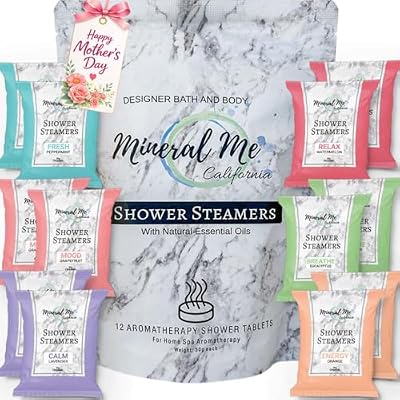 Shower Steamers Aromatherapy - Mothers Day Gift for Mom, 12pc Shower Bombs Vapor Tablets w/Organic Essential Oils for Vaporizing Steam Spa, Bath Bombs Tablets, Birthday, Selfcare Gifts for Women, Men
