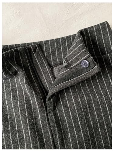 MakeMeChic Women's Striped Skirt Low Waist Work Business Mini Skirts with Pocket3