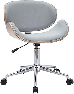 Miliboo Walnut - Silla de oficina, diseño gris y madera