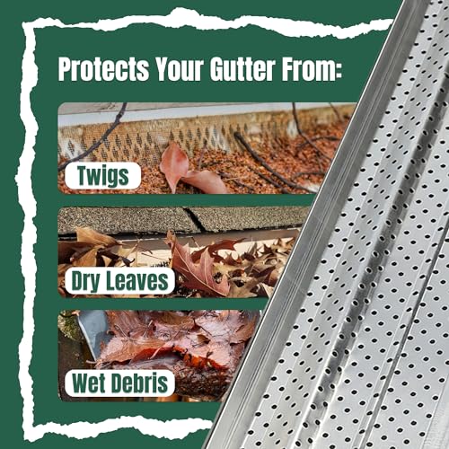 A-M Gutter Guard – (6 Inch - 11.5 Feet, Mill Finish) Premium Heavy-Duty Lifetime Quality Aluminum - Leaf & Debris Protection - DIY Easy - Made in the USA by A-M Gutter Guard - Image 9