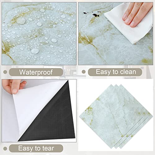 48 Pieces Vinyl Flooring Peel And Stick Floor Tile 12 X 12 Inch Stick On Floor Tile Self Adhesive Waterproof Bathroom Floor Tile For Kitchen Bedroom Living Room Bedroom (White Grain) #TOP3