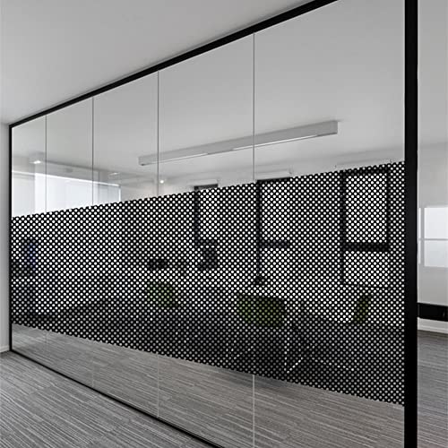 Moyishi Vinilo Negro Perforado Adhesivo para Ventana 17x78 miniatura 3
