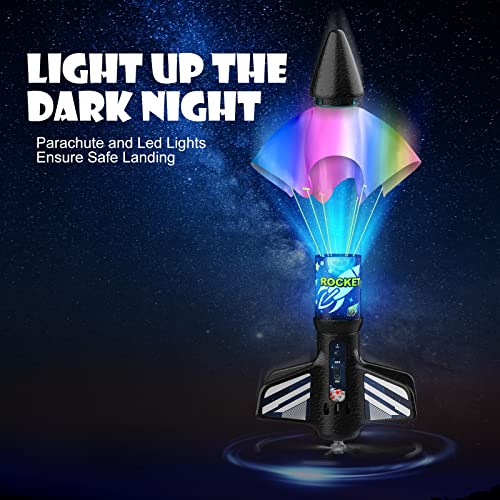 Image of Mafbeanl Rocket Launcher for Kids, Self Launching Motorized Air Rocket Toy | Outdoor Toys for Ages 8-12, Model Rockets with Parachute Safely Land, Spaceship Launch up to 200 ft Birthday Gifts for Boys