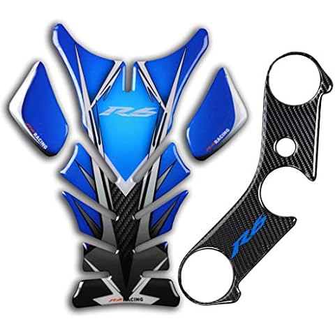 Motorcycle Tank Gas Protector Tank Pad Sticker Fit For YZF R6 600 2006-2016 (Blue) Cover