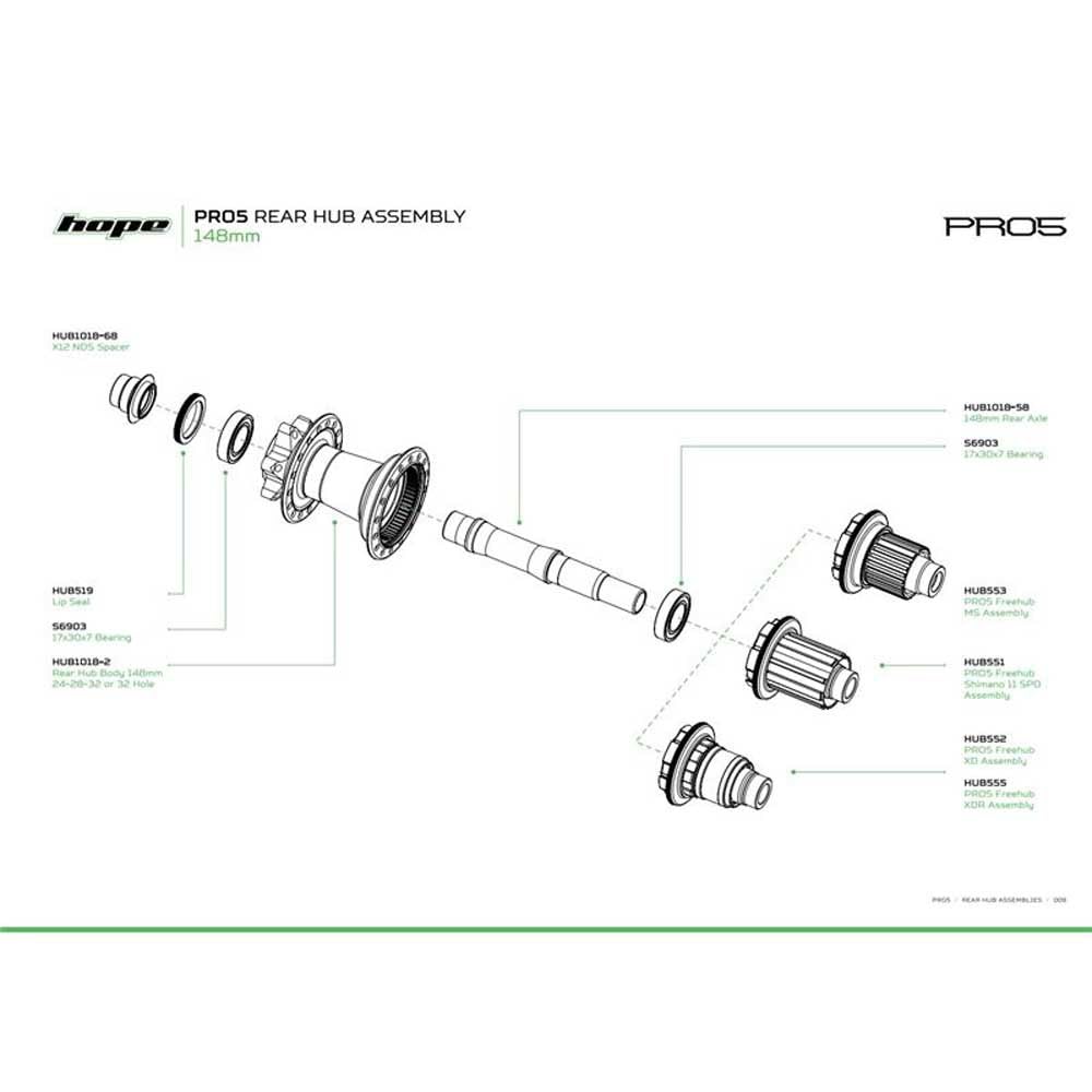 Amazon | Hope Pro5 Disc R T-A XDハブ、12x148mm 32h - ブラック