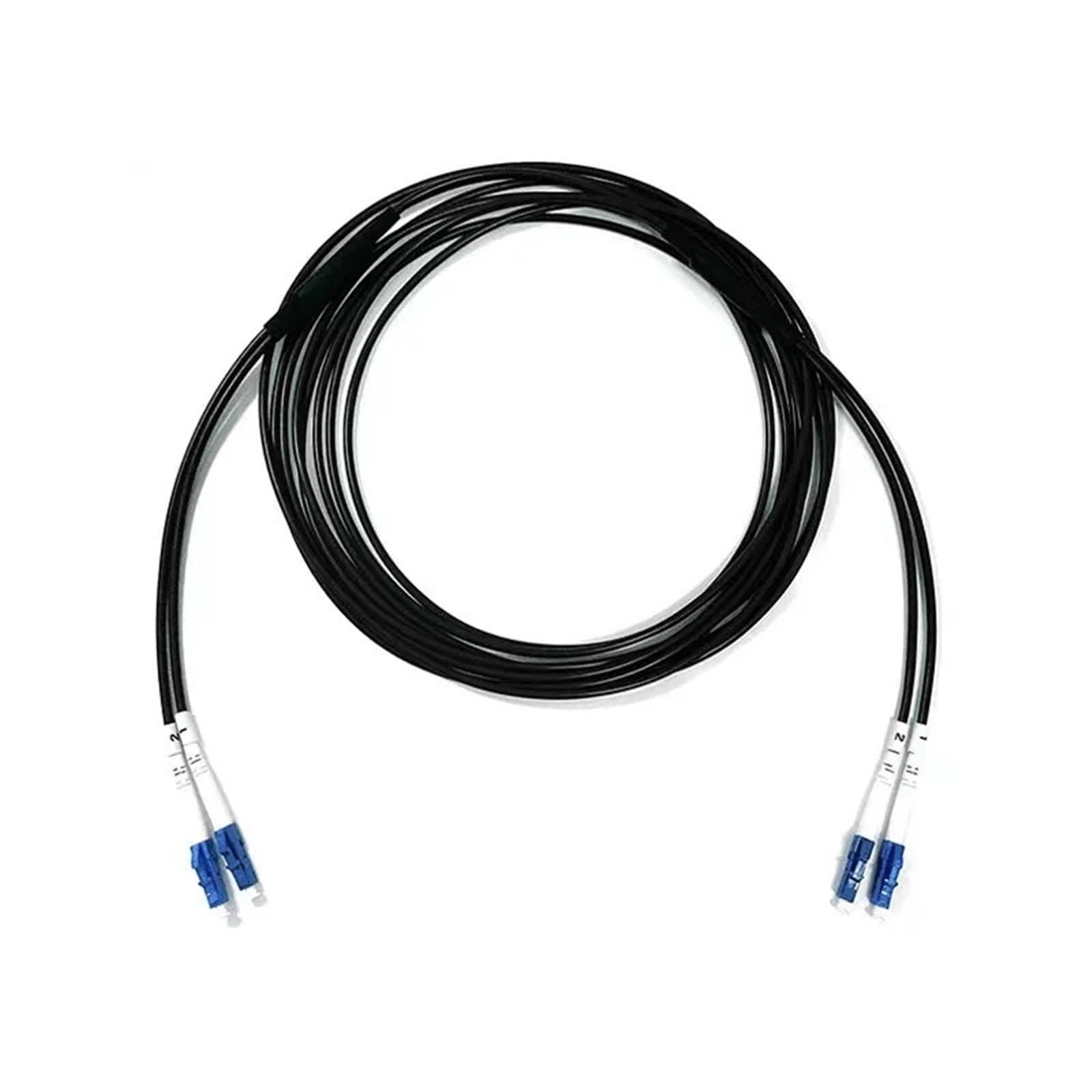 Cordon de raccordement Fibre Optique LC Armor 2 cœurs 1 m-30 m monomode 3 mm LSZH 10 m 5 m 20 m étanche E2000 SC FC St LCA 2C Duplex Jumper SM(5pcs 5m SC-SC)
