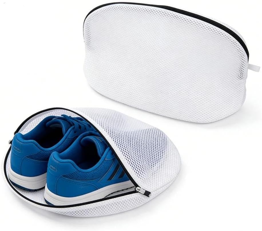 2 Pack Shoes Washing Machine Bag, Multi-Protection Shoe Wash Bag, Shoe Bag for Washing Machine, Mesh Laundry Bags, Bra Wash Bags - Durable Trainer Laundry Bag for Sneakers, Bras, Delicates