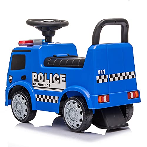 Mercedes-Benz Police Rutschauto LED Rutscher Kinderfahrzeug Kinderauto Lizenz NEU Blau – Bild 4