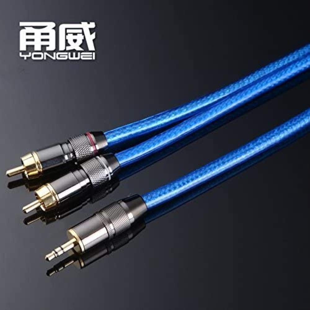 3.5mm Jeden punkt Dwa kabel audio 3.5 Turn Podwójny telefon Lotus Heft Telefon Kabel Kabel RCA (Color : 15m)