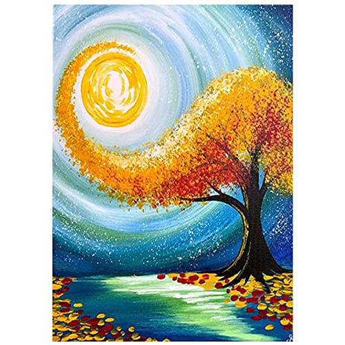 Diamant Peinture Kit Arbre Mosaïque Strass Broderie Point de Croix 5D Bricolage Loisir Créatif Adulte