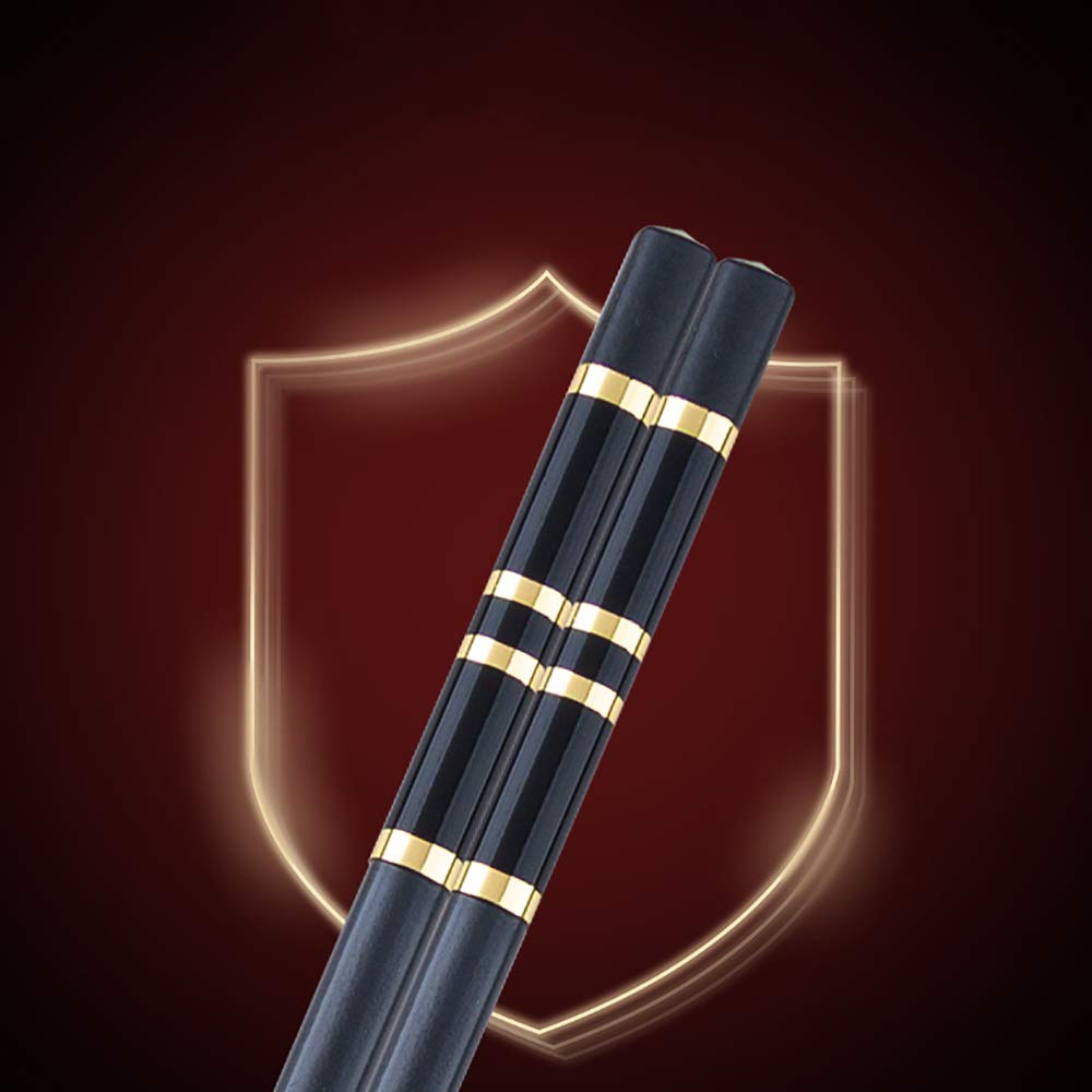 Baguettes, baguettes en fibre de verre réutilisables japonaises chinoises coréennes baguettes en bois baguettes à cheveux 10 paires coffret cadeau-antibactérien et antibactérien cadeaux haut de gamme,