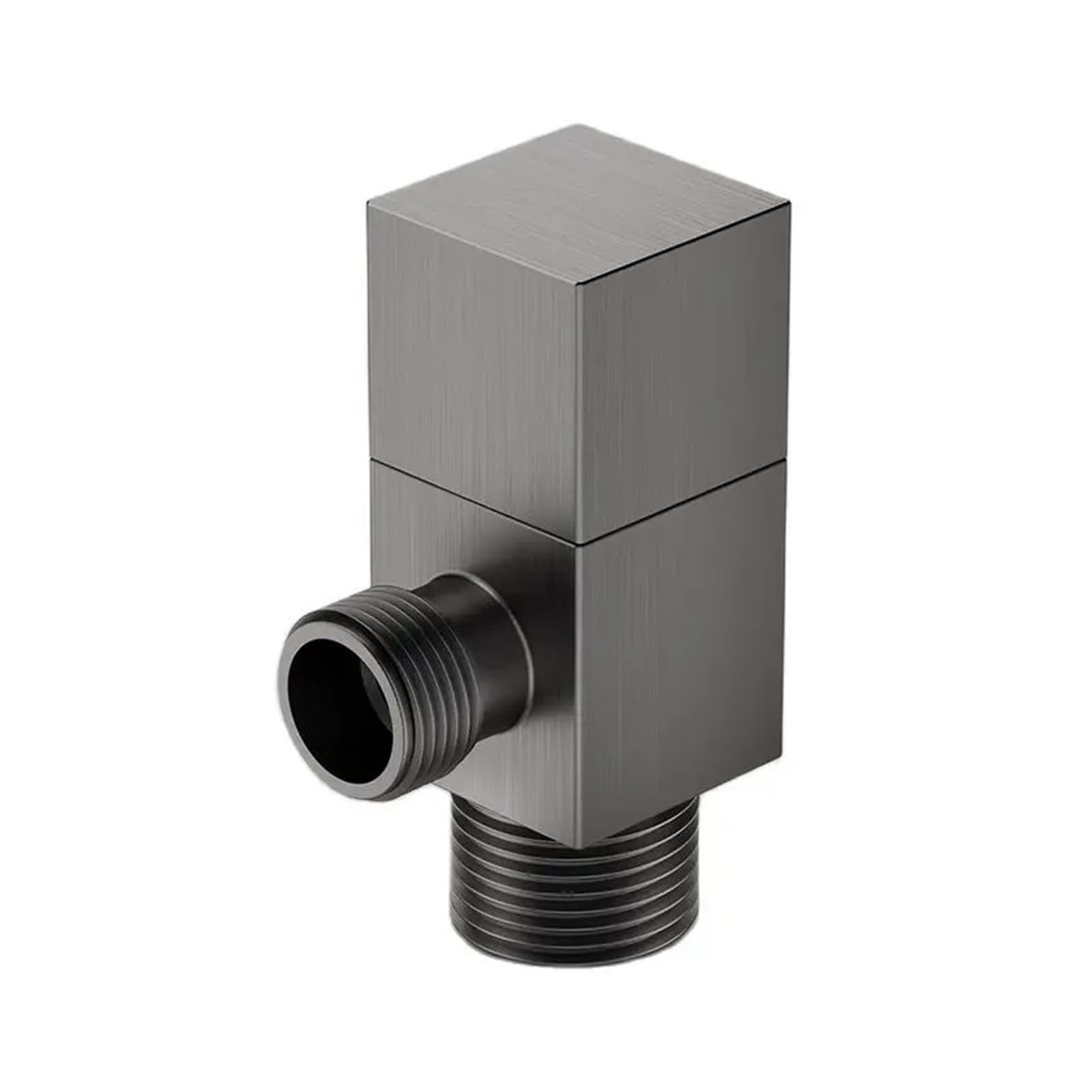 Bnjlsdatwr Gun Gray Valve， Solid Brass Grey/Black Triangle Valve Bathroom Accessories Square Toilet Angle Water Inlet Valve(Gold)(Gun Gray)