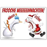 A4 XXL Weihnachtskarte KOLLEGEN mit Umschlag - edle und lustige Klappkarte für Kollegen Freunde Verwandte - Frohe Weihnachten Karte von BREITENWERK