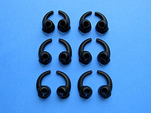 12pcs: 6 Pairs S/M/L (B) Left and Right Side Ear Stabilizers Helper Eartips Compatible with Jaybird Bluebuds X in Ear Earphones/Headphones